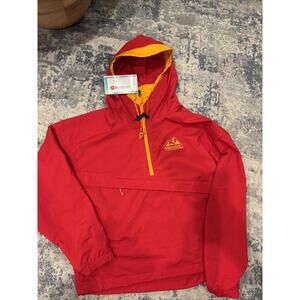 Marmot Women's size small Red and Yellow Hooded Pullover Jacket